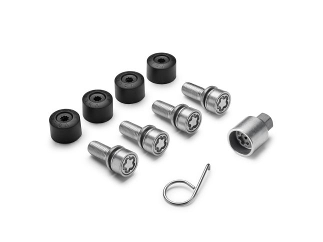 Wheel bolt locking set, M14 x 1.5 x 27, loose spherical wheel bolt