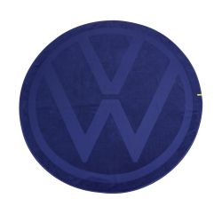 Volkswagen collection, bath towel, blue, round VW logo