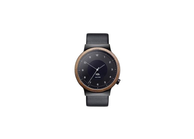 ID. Collection wristwatch black solar powered wooden housing
