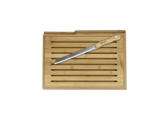 Heritage Collection, wooden board with knife, bamboo / stainless steel