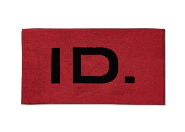 ID. Collection towel black / red cotton