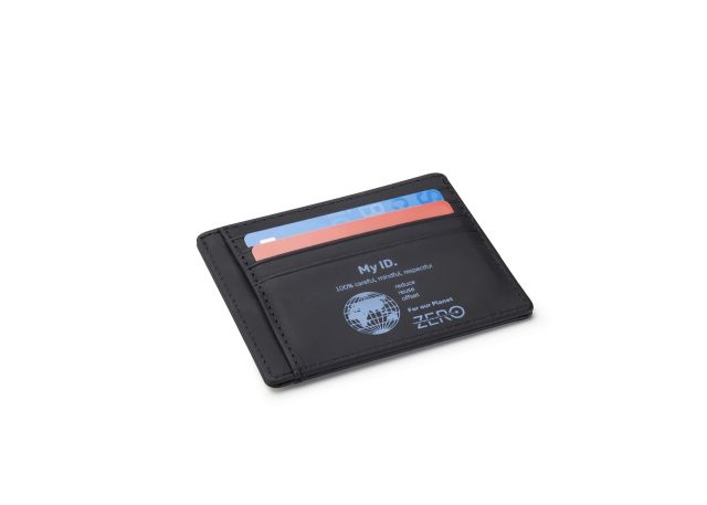 ID. Collection cheque card wallet black imitation vegan leather,