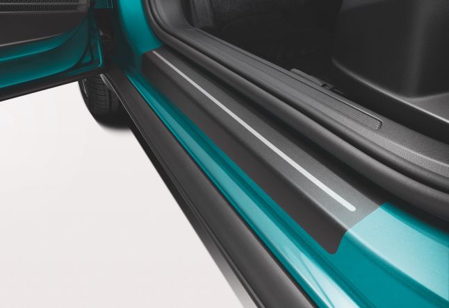 Protective film for the sill rail, black/Silver, front and rear