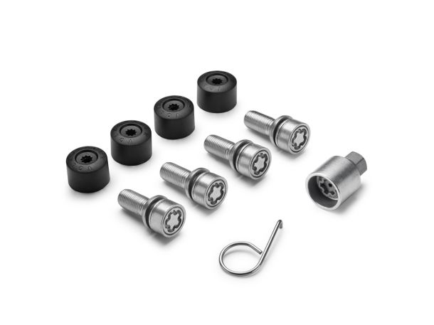 Wheel bolt locking set, M14 x 1.5 x 27, loose spherical wheel bolt