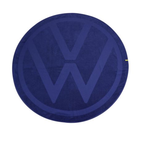 Volkswagen collection, bath towel, blue, round VW logo